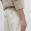 Pantalons ajustés en coton et lin Pantalons ajustés en coton et lin