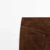 Pantalons courts en cuir suédé avec cordons de serrage Pantalons courts en cuir suédé avec cordons de serrage