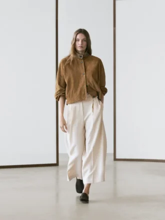 Pantalons fluides avec ourlets retroussés