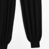 Pantalons sarouel en tricot de laine mélangée Pantalons sarouel en tricot de laine mélangée