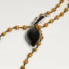 Pendentif avec élément en verre en forme de citron Pendentif avec élément en verre en forme de citron