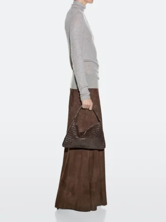 Petit sac à bandoulière en cuir tressé