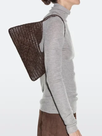 Petit sac à bandoulière en cuir tressé