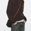 Petit sac en cuir refendu tressé Petit sac en cuir refendu tressé