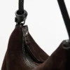 Petit sac en cuir suédé refendu Petit sac en cuir suédé refendu