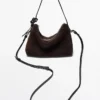 Petit sac en cuir suédé refendu Petit sac en cuir suédé refendu