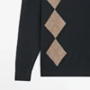 Polos en maille argyle en laine mélangée