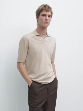 Polos en maille à col en V