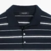 Polos en maille rayée en coton mélangé
