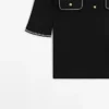 Polos en tricot de coton avec détails contrastés