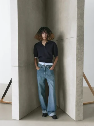 Polos en tricot mélangé laine