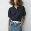 Polos en tricot mélangé laine