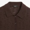 Polos à manches courtes en maille mélangée de laine
