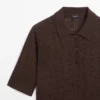 Polos à manches courtes en maille mélangée de laine