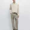 Polos à manches longues en coton mercerisé piqué Polos à manches longues en coton mercerisé piqué