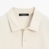 Polos à manches longues en coton mercerisé piqué Polos à manches longues en coton mercerisé piqué