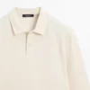 Polos à manches longues en coton mercerisé piqué Polos à manches longues en coton mercerisé piqué