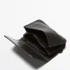 Porte-cartes en cuir nappa avec rabat Porte-cartes en cuir nappa avec rabat