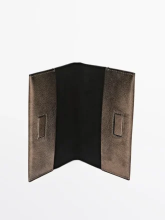 Porte-passeport en cuir nappa
