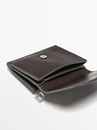Portefeuille en cuir nappa