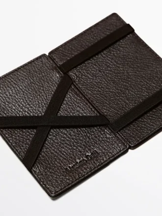 Portefeuille vertical en cuir nappa « Magic »