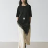 Pull avec détails en dentelle contrastée Pull avec détails en dentelle contrastée
