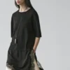 Pull avec détails en dentelle contrastée Pull avec détails en dentelle contrastée