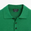 Pull à col polo en tricot de coton