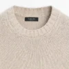 Pull à col rond en maille de coton mélangé