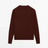 Pull à col rond en maille fine 100 % laine