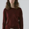 Pull à col rond en maille fine 100 % laine