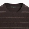Pull à col rond en maille rayée