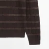 Pull à col rond en maille rayée