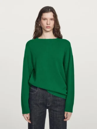 Pull à col rond en mélange de laine