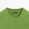 Pull à col rond en mélange de laine