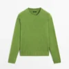 Pull à col rond en mélange de laine
