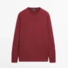 Pull à col rond en tricot de coton
