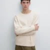 Pull à col rond en tricot de coton