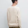 Pull à col rond en tricot de coton