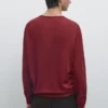 Pull à col rond en tricot de coton