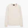 Pull à col rond en tricot de coton