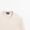 Pull à col rond en tricot de coton