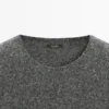 Pull court en tricot d&rsquo;alpaga et de laine