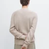 Pull en coton à col Henley