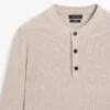Pull en coton à col Henley