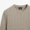 Pull en coton à mailles torsadées