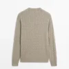 Pull en coton à mailles torsadées