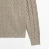 Pull en coton à mailles torsadées
