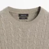 Pull en coton à mailles torsadées