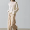 Pull en coton mélangé ajouré